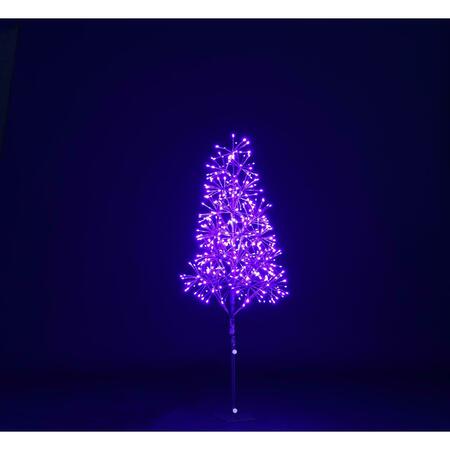 QUEENS OF CHRISTMAS 4 ft. Purple Starburst LED Tree LED-TR3D04-LPU